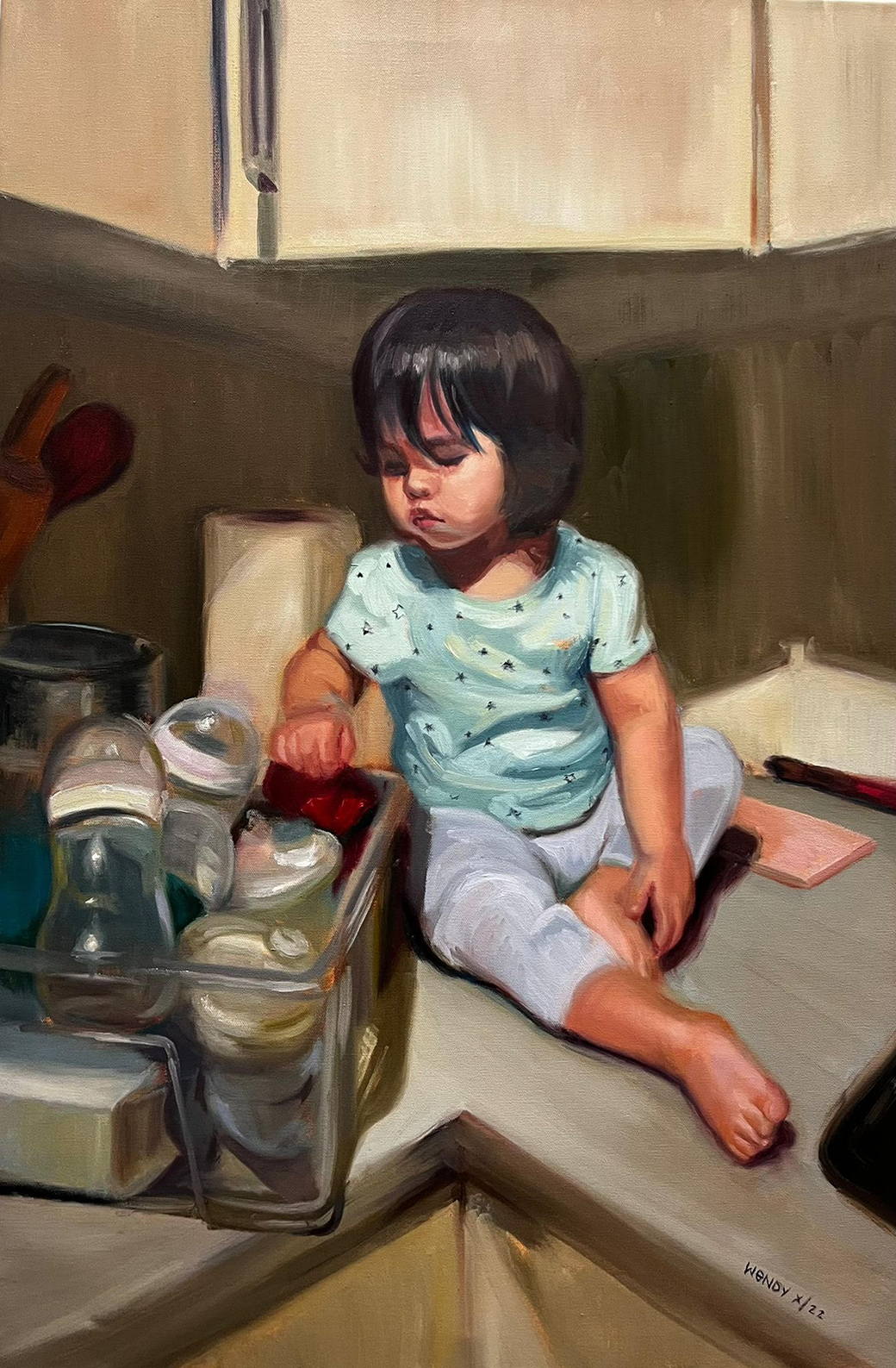 Ordonez On the Kitchen Counter Oil on canvas 24x36 1