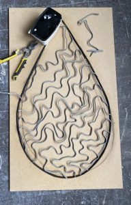 Image of a cut-outs used to make the contours of the drawings before it's started.