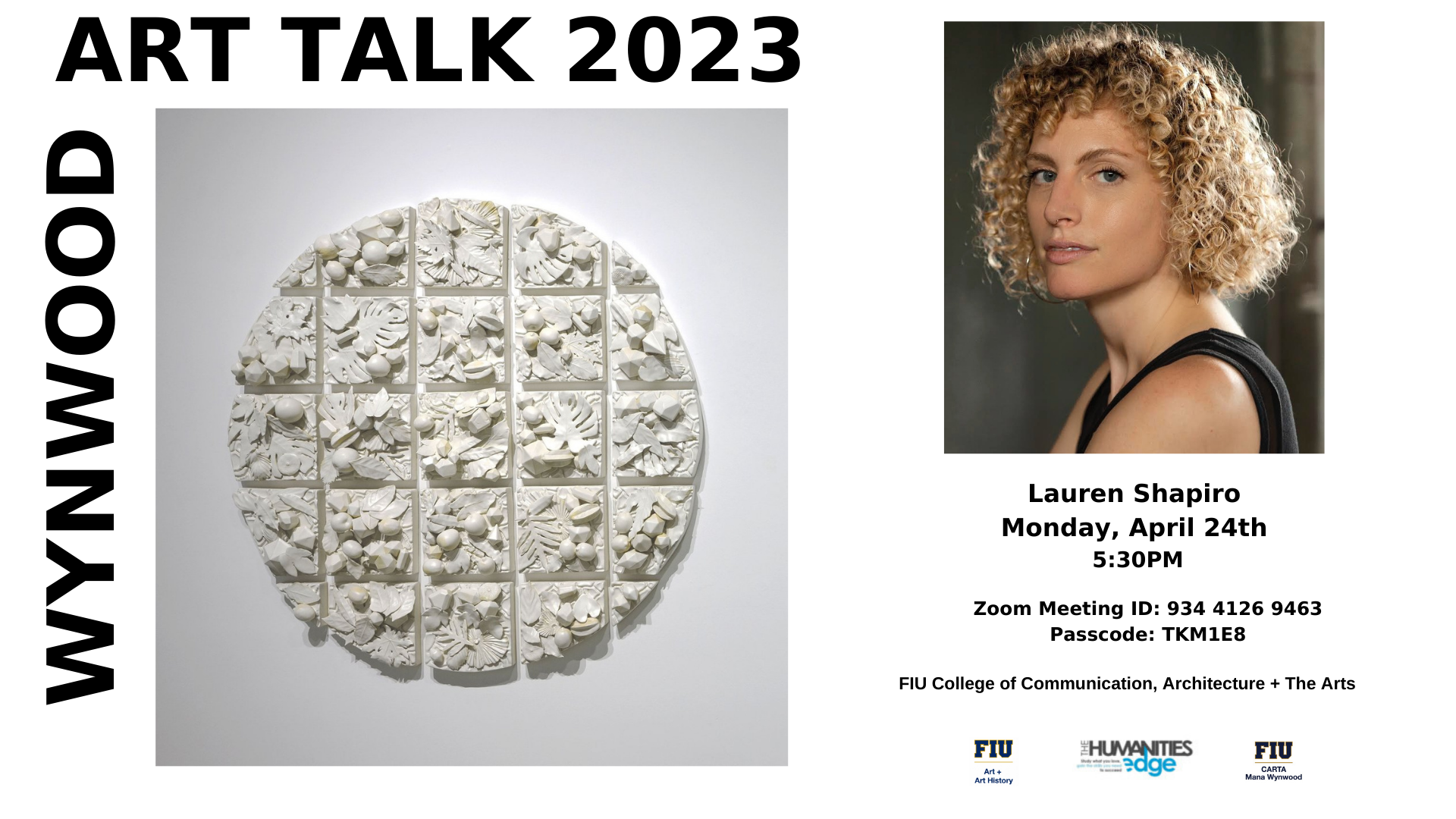 Lauren Shapiro Wynwood Art talk flyer