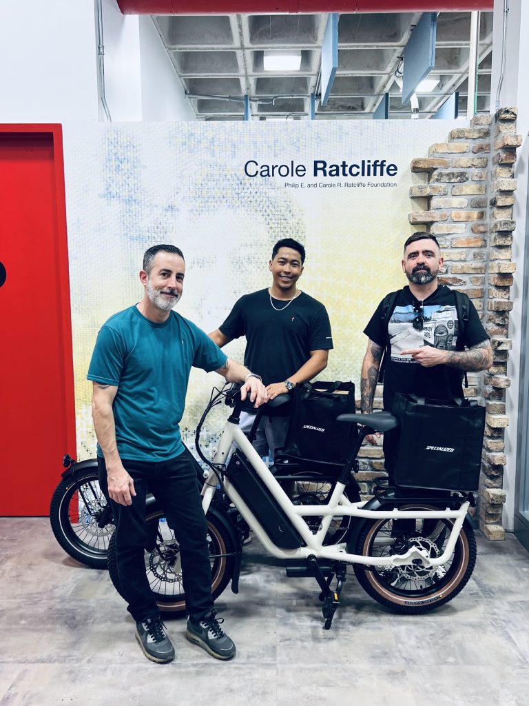 Specialized donates 2 Ebikes to RA+DI in honor of Ahol Sniffs Glue's Geographies of Trash