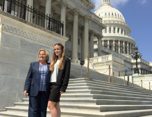 Broadcast Journalism Student Interns with Congresswoman Ileana Ros-Lehtinen