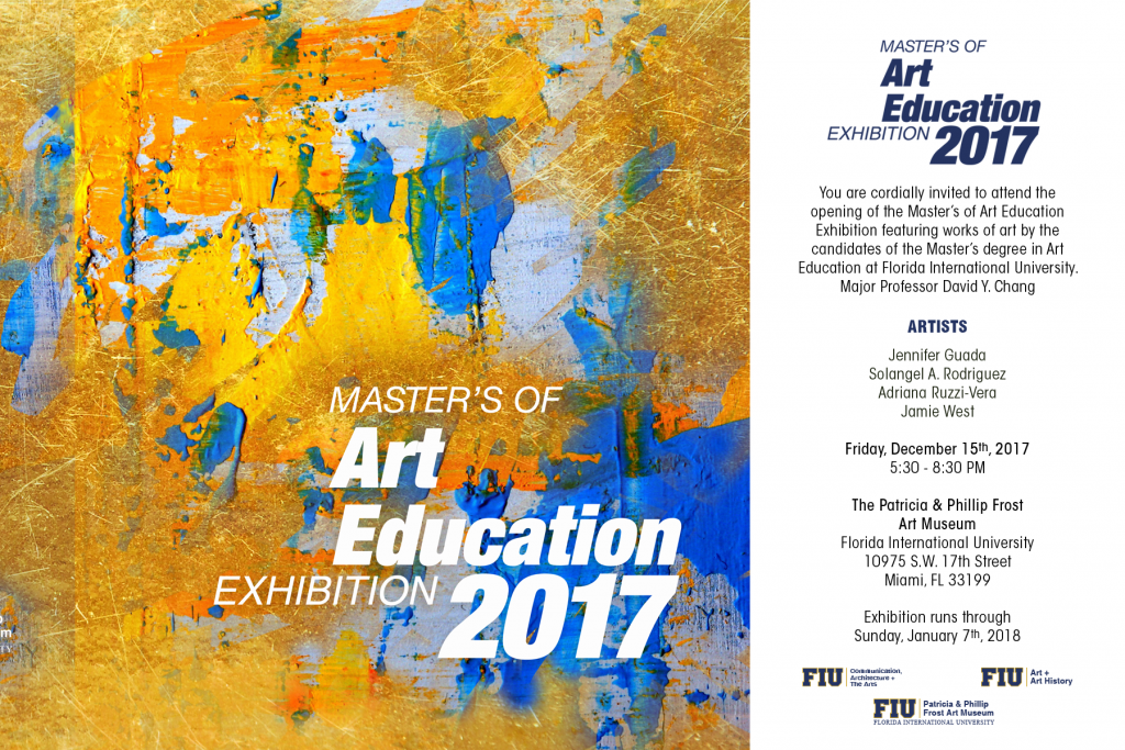 Masters of Art Education Exhibition 2017 